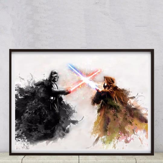 Star Wars Darth Vader Obiwan Posterdruck